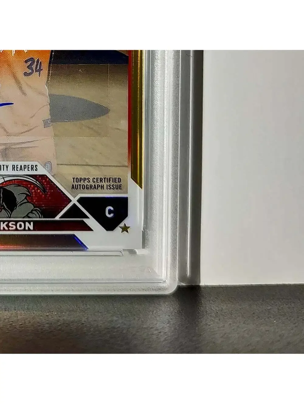 Jahzare Jackson 2023 Topps Chrome #A-JJA Gold Refractor 20/50 PSA 9 Auto 10